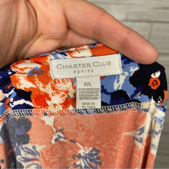 Charter Club Striped Belted Blouse - Picture 5 of 5